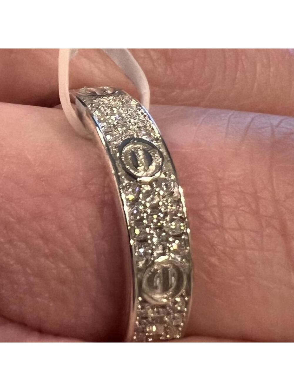 Women's Silver 925 Moissanite Ring Size 8